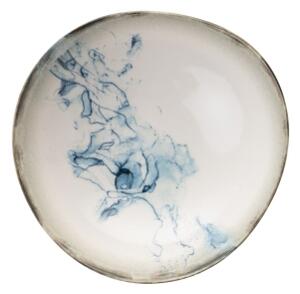Jídelní sada 24 ks bílá/modrá/porcelán