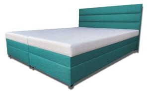 Manželská postel 160 cm Rebeka (se sendvičovými matracemi) (tyrkysová). 1030883