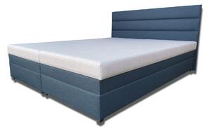 Manželská postel 180 cm Rebeka (se sendvičovými matracemi) (tmavě modrá). 1030904