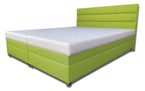 Manželská postel 180 cm Rebeka (s pružinovými matracemi) (sytě-zelená). 1030930