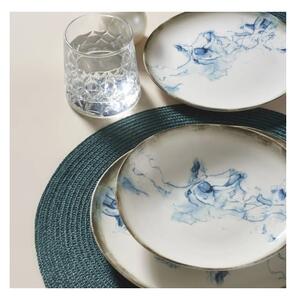 Jídelní sada 24 ks bílá/modrá/porcelán