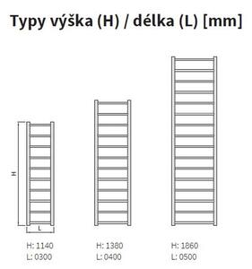 ISAN Aura DDIN13800400SK51 Radiátor kombinovaný, 40x138cm, černý samet