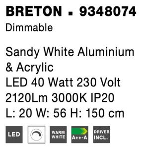 LED stojací lampa Breton 20 bílé