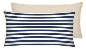 Tom Tailor Perkálový povlak na polštář Dark Navy - Sunny Sand, 40 x 80 cm