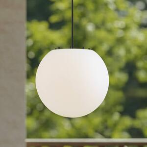 Lindby venkovní závěsné svítidlo Alea, bílé, plast, Ø 38 cm, stmívatelný, Bílá / opál, Plast, Moderní