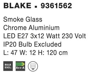 Rustikální lustr Blake 47 Chrome