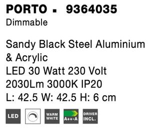 Stropní svítidlo LED se stmíváním Porto 42.5 černé