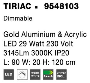 LED lustr Tiriac 90 zlaté