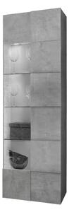 Komoda SERIAN 60x187x43 cm šedá beton