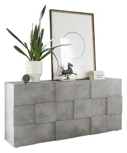 Komoda SERIAN 181x84x43 cm šedá beton