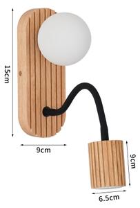 Brilagi - Nástěnná lampa MODERN WOOD 1xG9/5W/230V + 1xGU10/8W dřevo