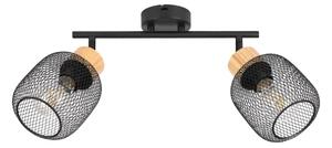 Brilagi - Bodové svítidlo BASKLITE 2xE27/15W/230V dřevo/černá
