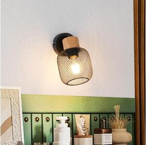 Brilagi - Nástěnné bodové svítidlo BASKLITE 1xE27/15W/230V dřevo/černá