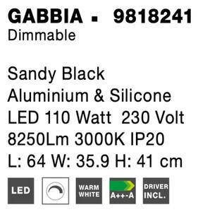 Stropní svítidlo LED se stmíváním Gabbia 64 černé