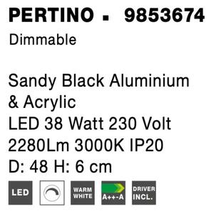 Stropní svítidlo LED se stmíváním Pertino B 38 černé