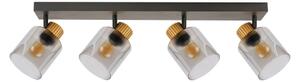 Brilagi - Bodové svítidlo HYGGE 4xE14/15W/230V černá/kouřová