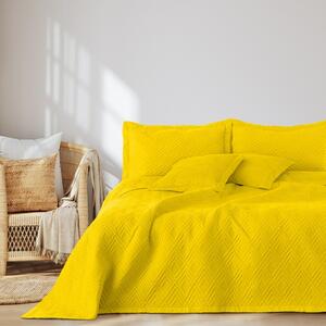 AmeliaHome Přehoz na postel Ophelia žlutá, 220 x 240 cm