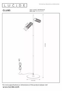 Lucide 09739/02/31 - Stojací lampa CLUBS 2xGU10/40W/230V bílá