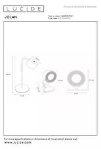 Lucide 46619/03/41 - LED Stm. stol. lampa JOLAN LED/3,5W/5V
