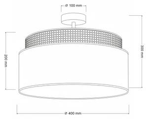 Brilagi - Přisazený lustr PADOVA 1xE27/60W/230V pr. 40 cm krémová