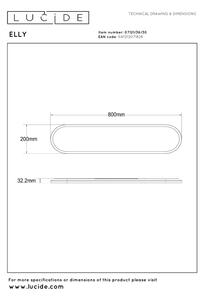 Lucide 07121/36/30 - LED Stm stropní svítidlo ELLY 36W/230V 2700/3300/4000K