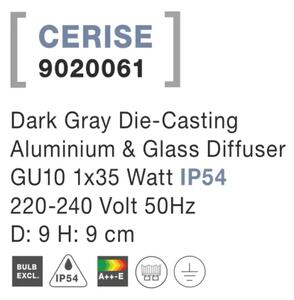 Venkovní svítidlo Cerise B 9 Tmavě šedé