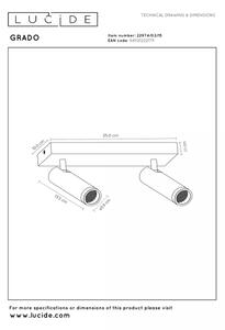 Lucide 22974/02/15 - Bodové svítidlo GRADO 2xGU10/8W/230V černá/hnědá