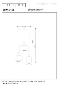 Lucide 05446/13/30 - Lustr na lanku CHAYANNE 3xE14/10W/230V