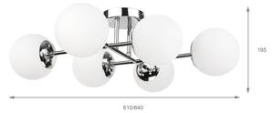 Brilagi - Přisazený lustr MALONY 6xE14/20W/230V lesklý chrom