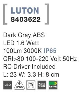 Venkovní LED svítidlo Luton 23 Tmavě šedé
