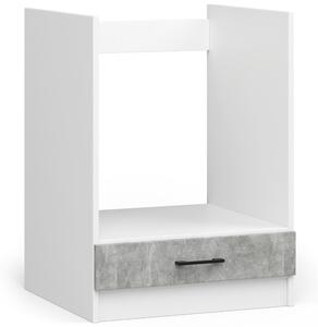 Dolní kuchyňská skříňka Ozara S60KU (bílá + beton). 1071223