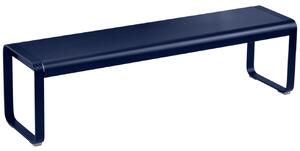 Tmavě modrá kovová lavice Fermob Bellevie 161 cm