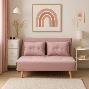CHILLA 10 rozkládací pohovka 120 cm, starorůžová