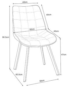 Jídelní židle Salma (šedá). 1071240