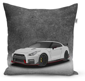 Sablio Polštář Nissan GTR 35 Šedý - 40x40 cm