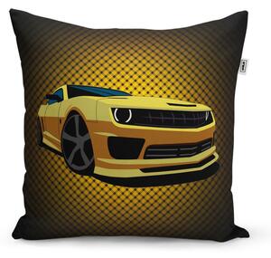 Sablio Polštář Chevrolet Camaro Žlutá mřížka - 40x40 cm