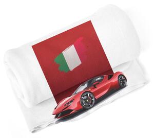 Sablio Deka Ferrari Italská vlajka na červeném bloku - 150x120 cm
