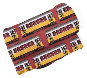 Sablio Deka Lisabonské historické tramvaje Červený Pattern - 150x120 cm