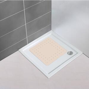 Béžová protiskluzová koupelnová podložka Wenko Mirasol, 54 x 54 cm