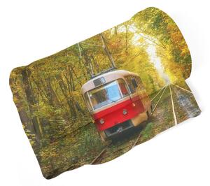 Sablio Deka Červená tramvaj v lese - 150x120 cm