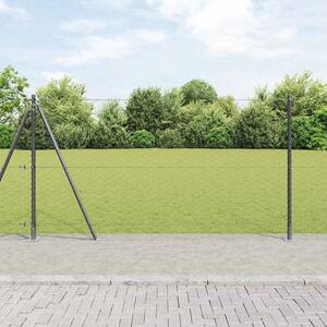 Hexagonální plot s betonovým základem 25 x 1,2 m Šedá Síťovina 3353664