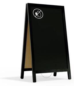 Allboards, Reklamní v áčko s křídovou tabulí 78x44 cm, černý rám PK63BK