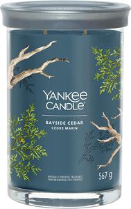 Yankee Candle vonná svíčka Signature Tumbler ve skle velká Bayside Cedar 567g
