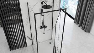 Nástěnný sprchový kout Rea RAPID swing 100x90x100 cm - černý