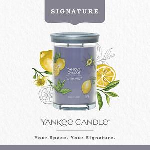 Yankee Candle vonná svíčka Signature Tumbler ve skle velká Black Tea & Lemon 567g