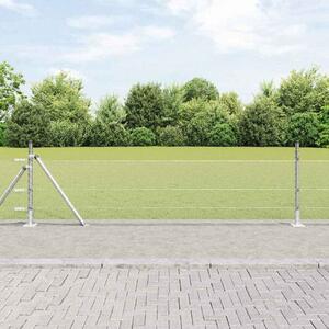 Hexagonální plot s betonovým základem 10 x 0,5 m Stříbrná 3353750