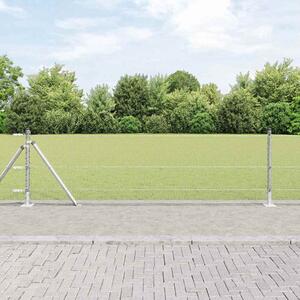 Hexagonální plot s betonovým základem 10 x 0,4 m Stříbrná 3353746
