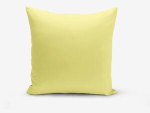 Žlutý povlak na polštář s příměsí bavlny Minimalist Cushion Covers , 45 x 45 cm