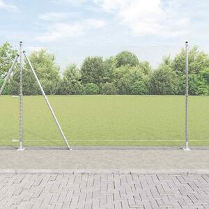 Hexagonální plot s betonovým základem 10 x 1,4 m Stříbrná 3353770