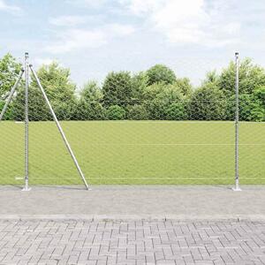 Hexagonální plot s betonovým základem 10 x 1,4 m Stříbrná 3353773